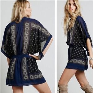 Free People Santa Cruz kimono Mini Dress Small